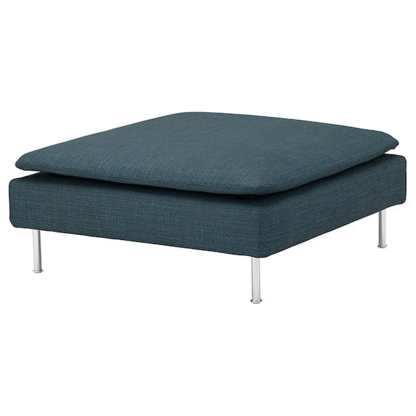 SÖDERHAMN - Footstool cover, Hillared dark blue ,