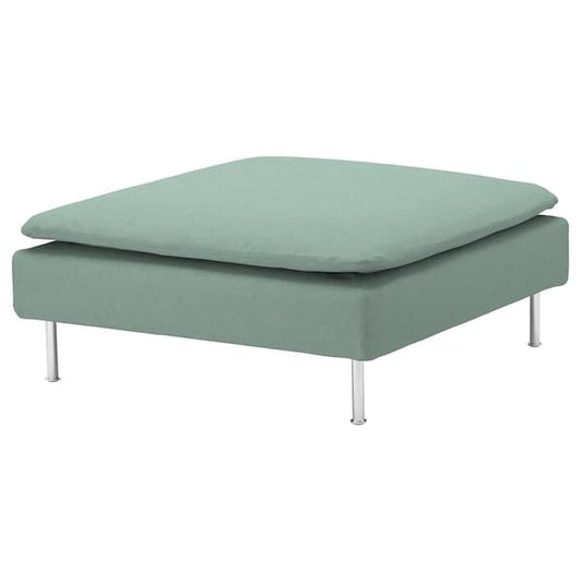 Ikea SÖDERHAMN - Footstool, Tallmyra light green ,