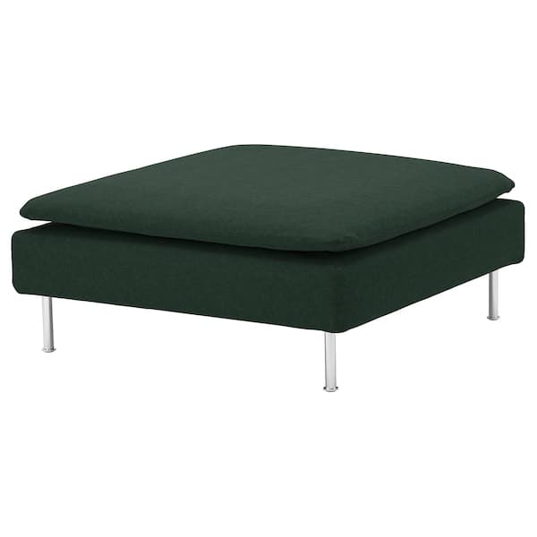 Ikea SÖDERHAMN - Footstool, Tallmyra dark green ,