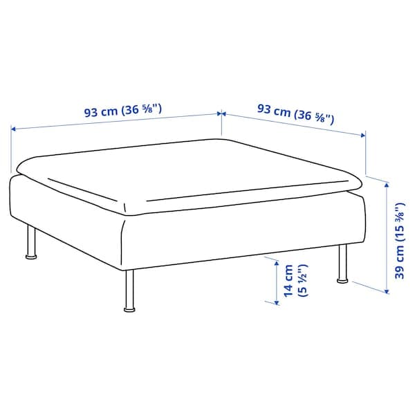 Ikea SÖDERHAMN Footstool, Tonerud grey ,