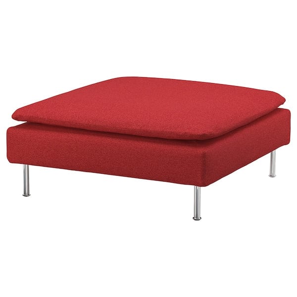 Ikea SÖDERHAMN - Footstool, Tonerud red