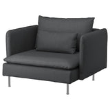 SÖDERHAMN armchair, Fridtuna dark grey, 105 cm