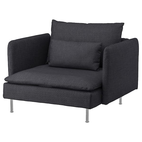 Ikea SÖDERHAMN - Armchair, Hillared anthracite ,