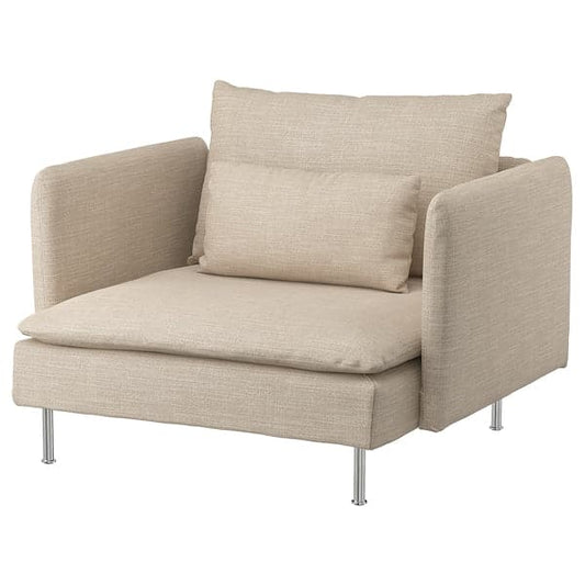 Ikea SÖDERHAMN - Armchair, Hillared beige ,
