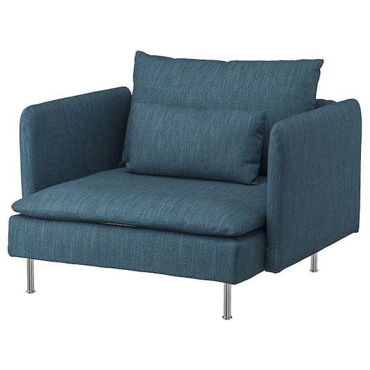 Ikea SÖDERHAMN - Armchair, Hillared dark blue ,