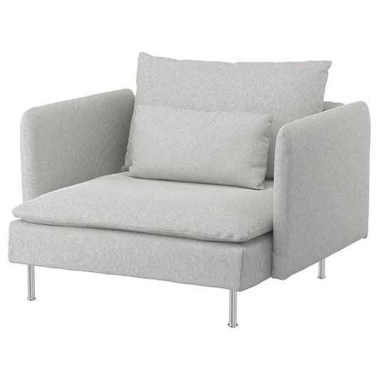 Ikea SÖDERHAMN - Armchair, Tallmyra white/black ,