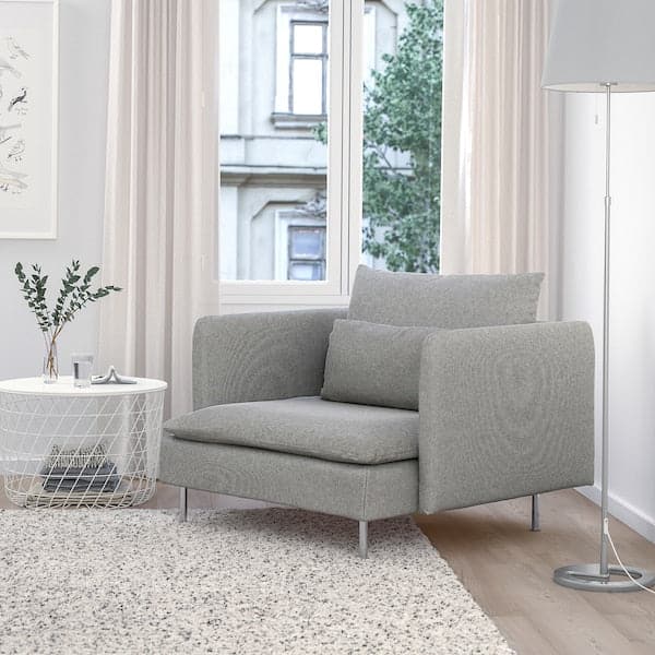 Ikea SÖDERHAMN - Armchair, Tallmyra white/black ,