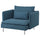 SÖDERHAMN armchair, Tallmyra blue, 105 cm
