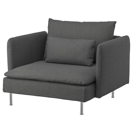 Ikea SÖDERHAMN - Armchair, Tallmyra smoke grey ,