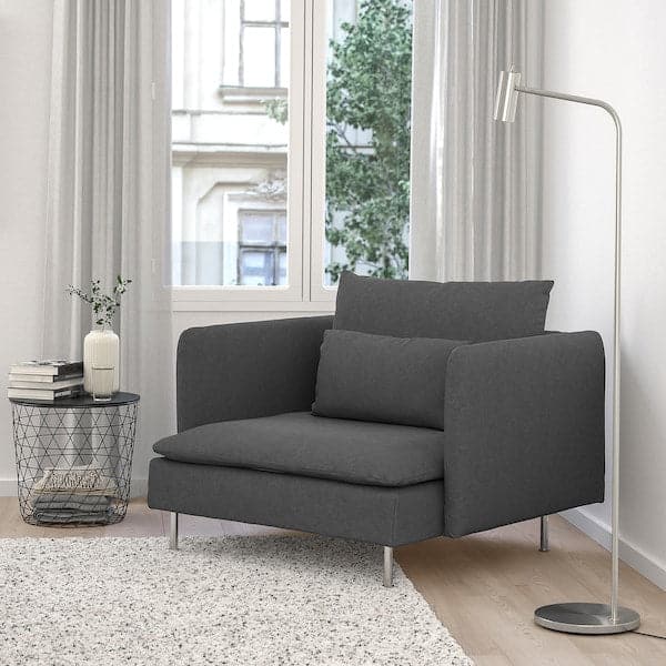 Ikea SÖDERHAMN - Armchair, Tallmyra smoke grey ,