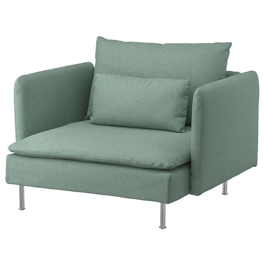 Ikea SÖDERHAMN - Armchair, Tallmyra light green ,