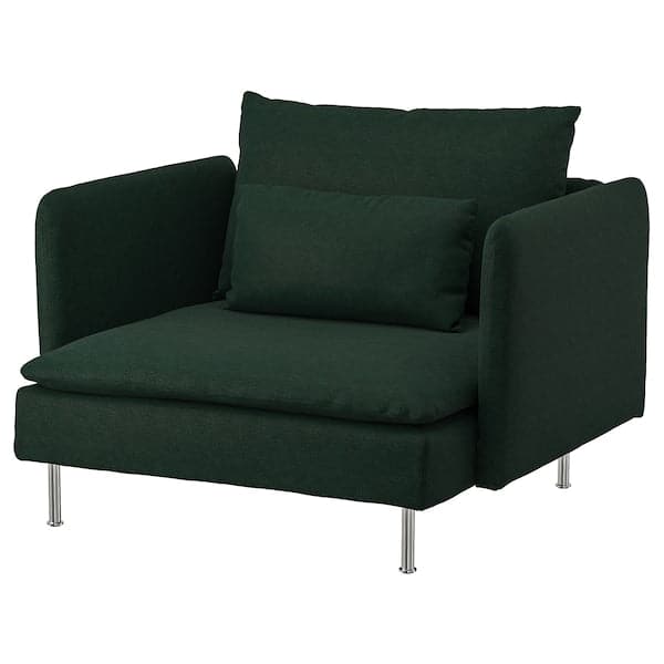 Ikea SÖDERHAMN - Armchair, Tallmyra dark green ,