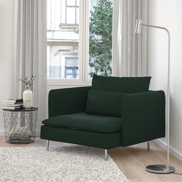 Ikea SÖDERHAMN - Armchair, Tallmyra dark green ,