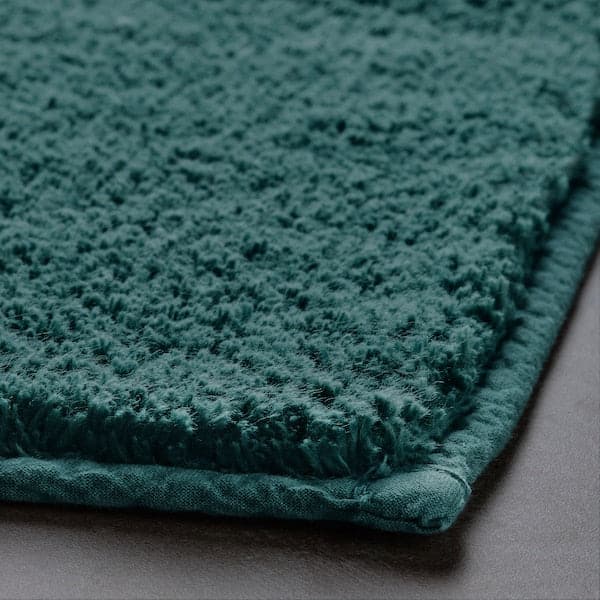 SÖDERSJÖN - Bath mat, grey-turquoise, 50x80 cm