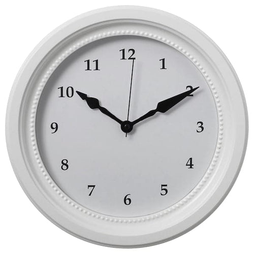 SÖNDRUM - Wall clock, low-voltage/white, 35 cm