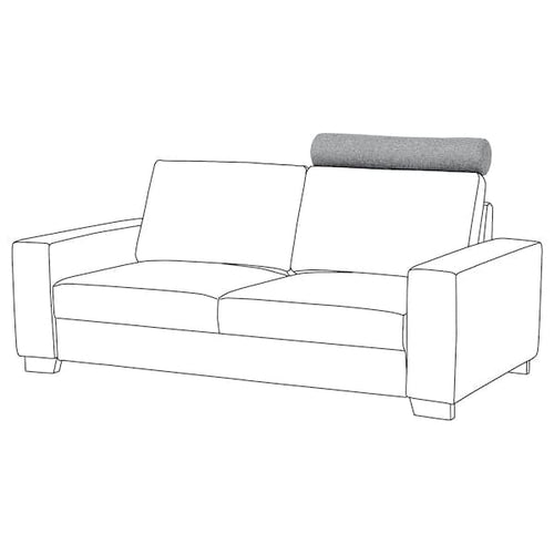 SÖRVALLEN Headrest cushion - Lejde grey/black ,