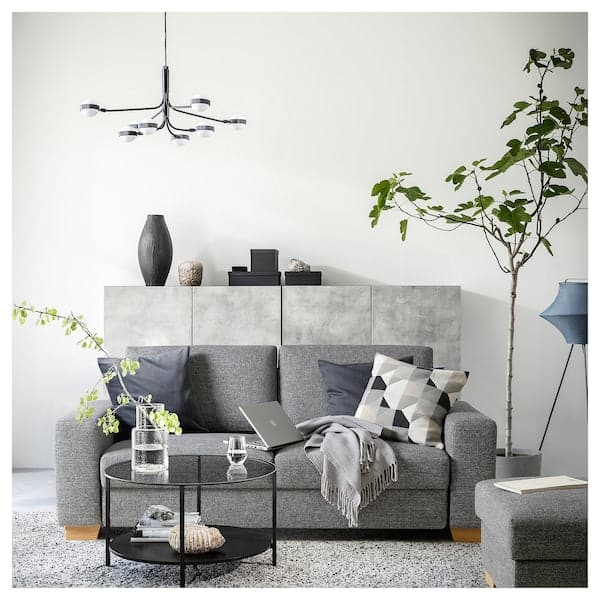 SÖRVALLEN 2 seater sofa - Lejde grey/black , - best price from Maltashopper.com 79304145