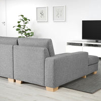 SÖRVALLEN 3 seater sofa - with chaise-longue, right/Lejde grey/black , - best price from Maltashopper.com 19304148
