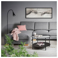 SÖRVALLEN 3 seater sofa - with chaise-longue, left/Lejde grey/black , - best price from Maltashopper.com 39304147