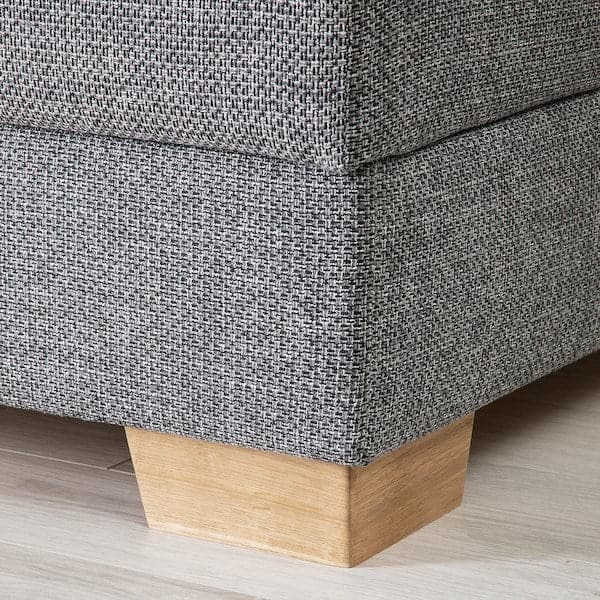 SÖRVALLEN 4-seater sofa - with chaise-longue, right/Lejde grey/black , - best price from Maltashopper.com 29314788