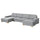 SÖRVALLEN 4-seat sofa with chaise longues, Lejde grey/black