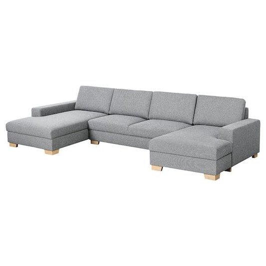 Ikea SÖRVALLEN 4 seater sofa with chaise-longue - Lejde grey/black ,