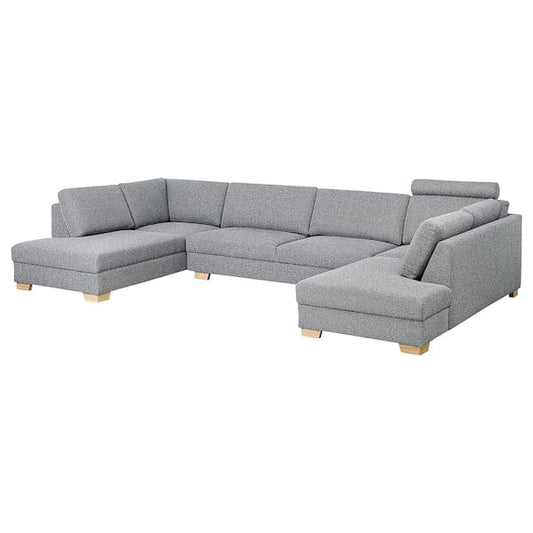 Ikea SÖRVALLEN U-sofa, 5 seater - open terminals/Lejde grey/black ,