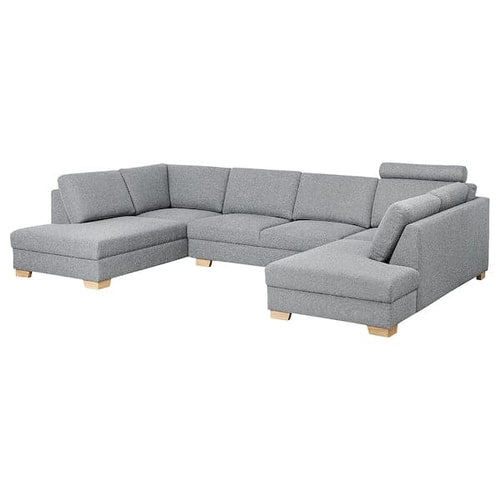 SÖRVALLEN 4 seater U-sofa - Lejde grey/black ,