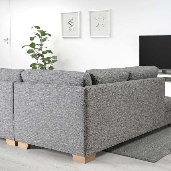 Ikea SÖRVALLEN 4 seater U-sofa - Lejde grey/black ,