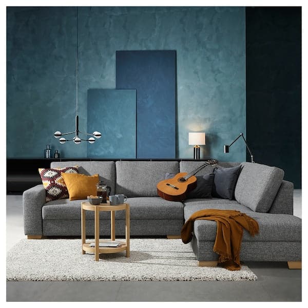 Ikea SÖRVALLEN 3-seater corner sofa - open terminal, right/Lejde grey/black ,