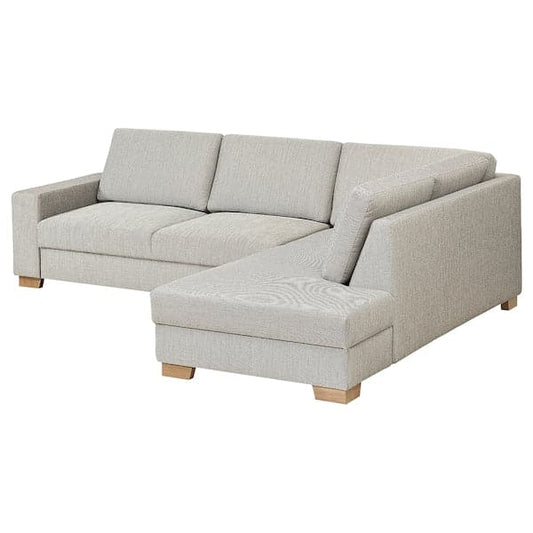 Ikea SÖRVALLEN 3-seater corner sofa - open terminal, right/Viarp beige/brown ,