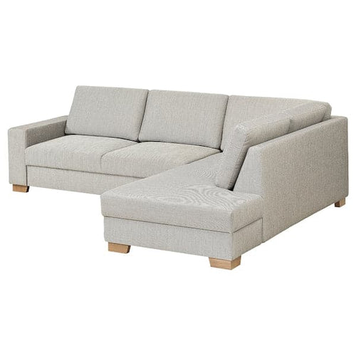 SÖRVALLEN 3-seater corner sofa - open terminal, right/Viarp beige/brown ,