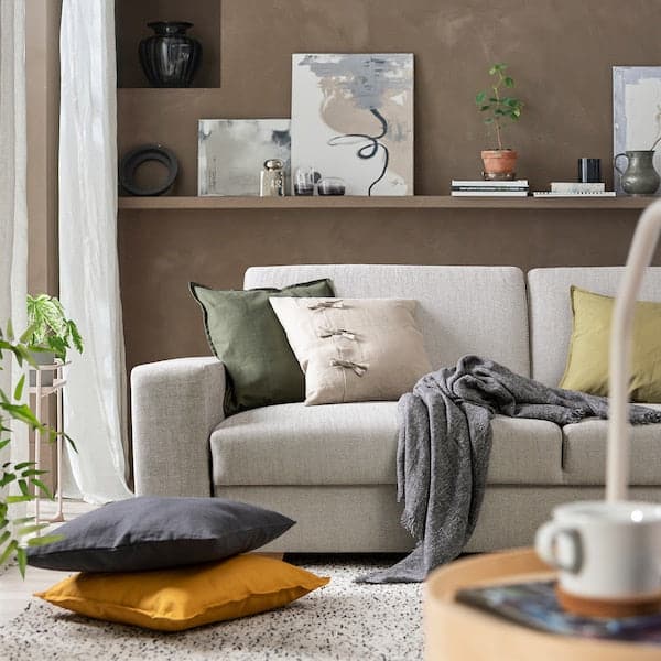Ikea SÖRVALLEN 3-seater corner sofa - open terminal, right/Viarp beige/brown ,