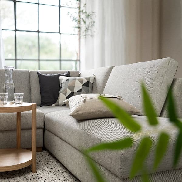 Ikea SÖRVALLEN 3-seater corner sofa - open terminal, right/Viarp beige/brown ,