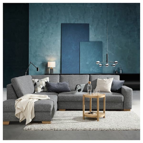 Ikea SÖRVALLEN 3-seater corner sofa - open terminal, left/Lejde grey/black ,