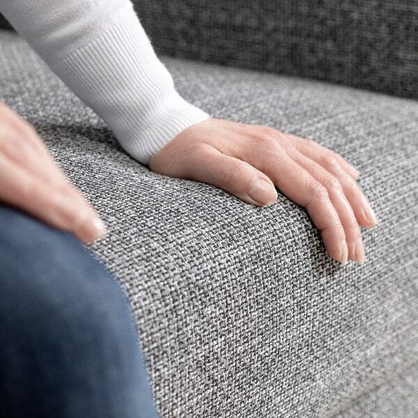 SÖRVALLEN 4-seater corner sofa - open terminal, right/Lejde grey/black , - best price from Maltashopper.com 29314774
