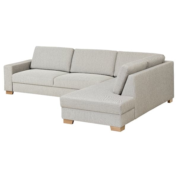 SÖRVALLEN 4-seater corner sofa - open terminal, right/Viarp beige/brown ,