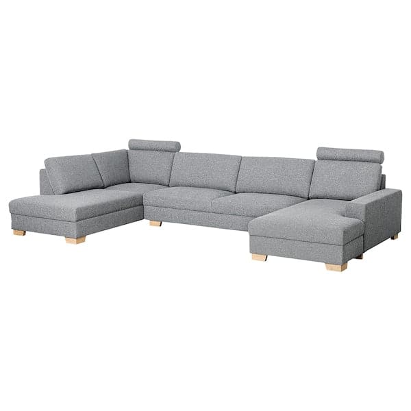Ikea SÖRVALLEN 5-seater corner sofa - with chaise-longue, right/Lejde grey/black ,