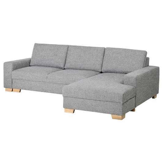 Ikea SÖRVALLEN 3 seater sofa bed/chaise-longue - right/Lejde grey/black ,