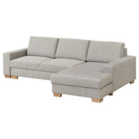 SÖRVALLEN 3 seater sofa bed/chaise-longue - right/Viarp beige/brown , - best price from Maltashopper.com 69419420