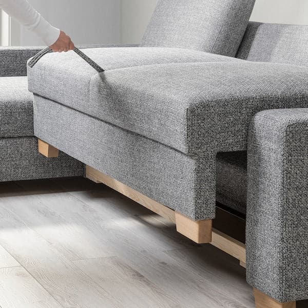 SÖRVALLEN - 3-seater sofa bed/chaise-longue , - best price from Maltashopper.com 99433405