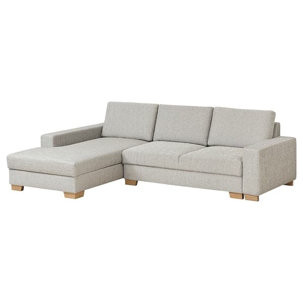 Ikea SÖRVALLEN 3 seater sofa bed/chaise-longue - left/Viarp beige/brown ,