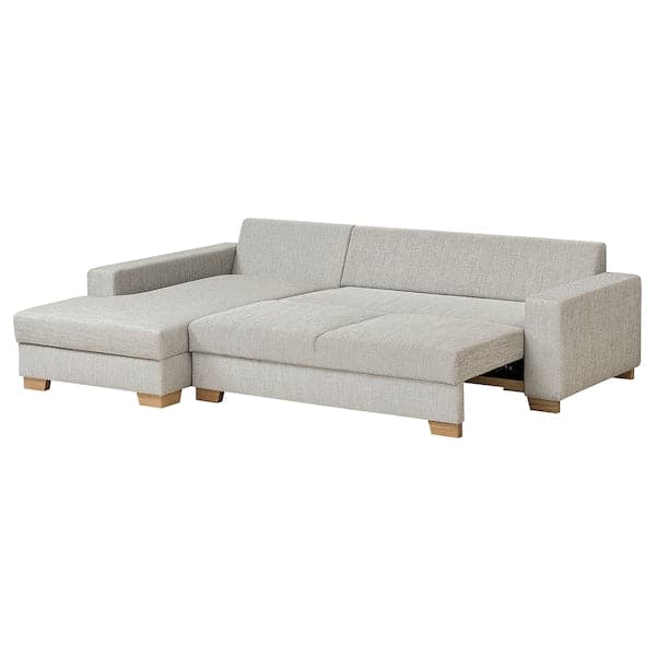 Ikea SÖRVALLEN 3 seater sofa bed/chaise-longue - left/Viarp beige/brown ,