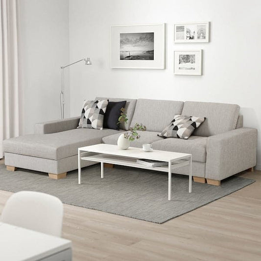 Ikea SÖRVALLEN 3 seater sofa bed/chaise-longue - left/Viarp beige/brown ,