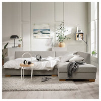 SÖRVALLEN Corner sofa bed, 3 seater, open end, right / Viarp beige / brown , - best price from Maltashopper.com 49494444