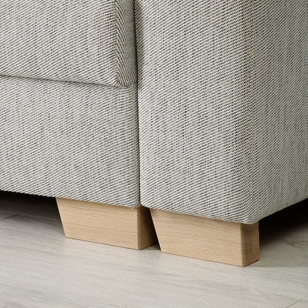Ikea SÖRVALLEN Corner sofa bed, 3-seater, open end, left / Viarp beige / brown ,