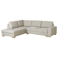 SÖRVALLEN Corner sofa bed, 3-seater, open end, left / Viarp beige / brown , - best price from Maltashopper.com 89494437