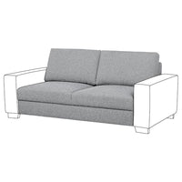SÖRVALLEN 2-seat section, Lejde grey/black, 162x74x102 cm