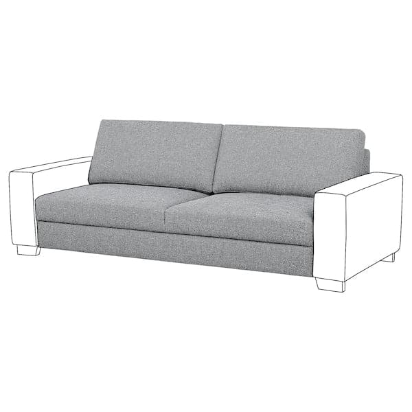 SÖRVALLEN 3-seater element - Lejde grey/black , - best price from Maltashopper.com 80462233
