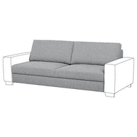 SÖRVALLEN 3-seat section, Lejde grey/black, 190x74x102 cm